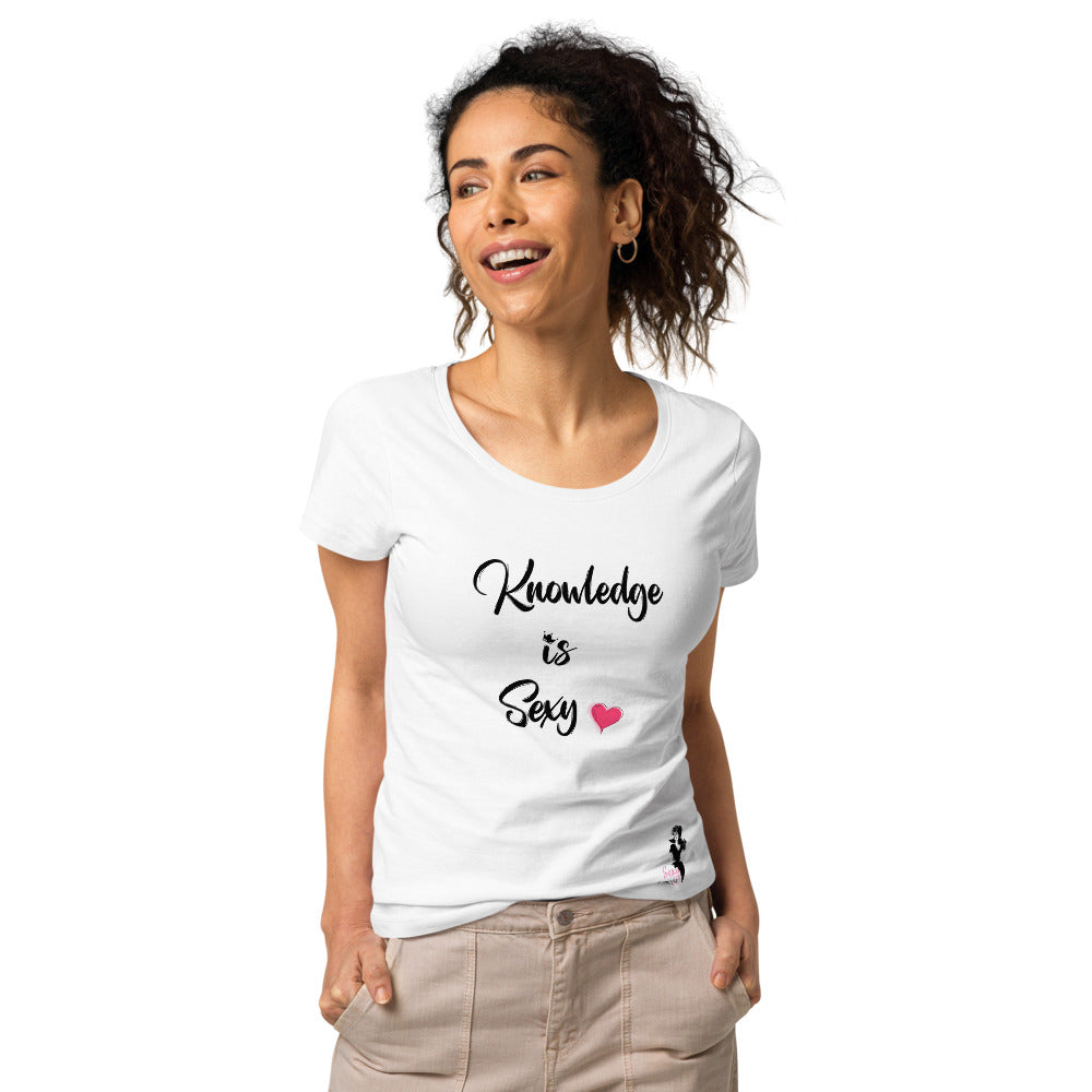 Knowledge is sexy organic white t-shirt