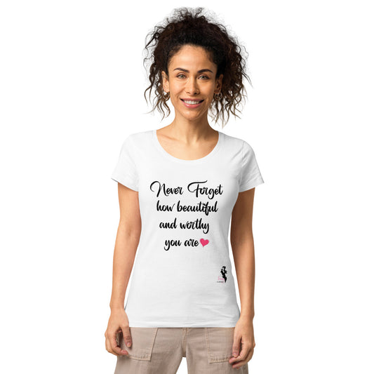 Never forget organic white t-shirt