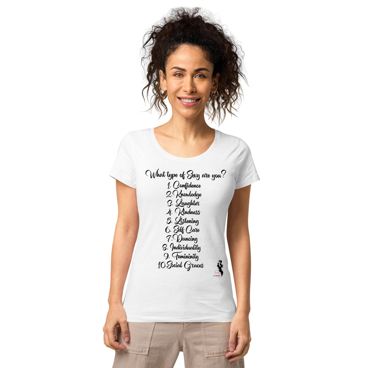 What type of sexy are you? organic white t-shirt