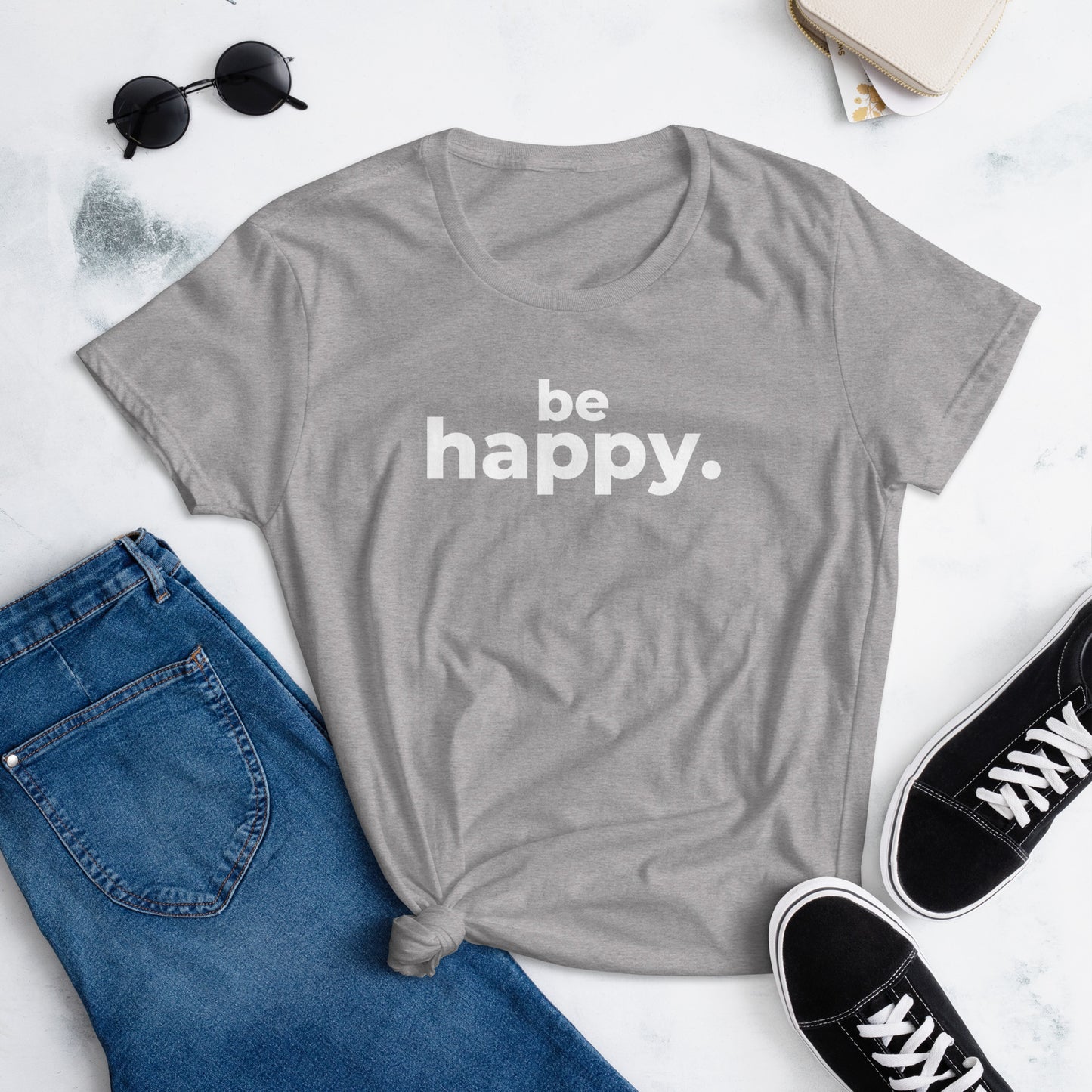 Be Happy - Women's short sleeve t-shirt