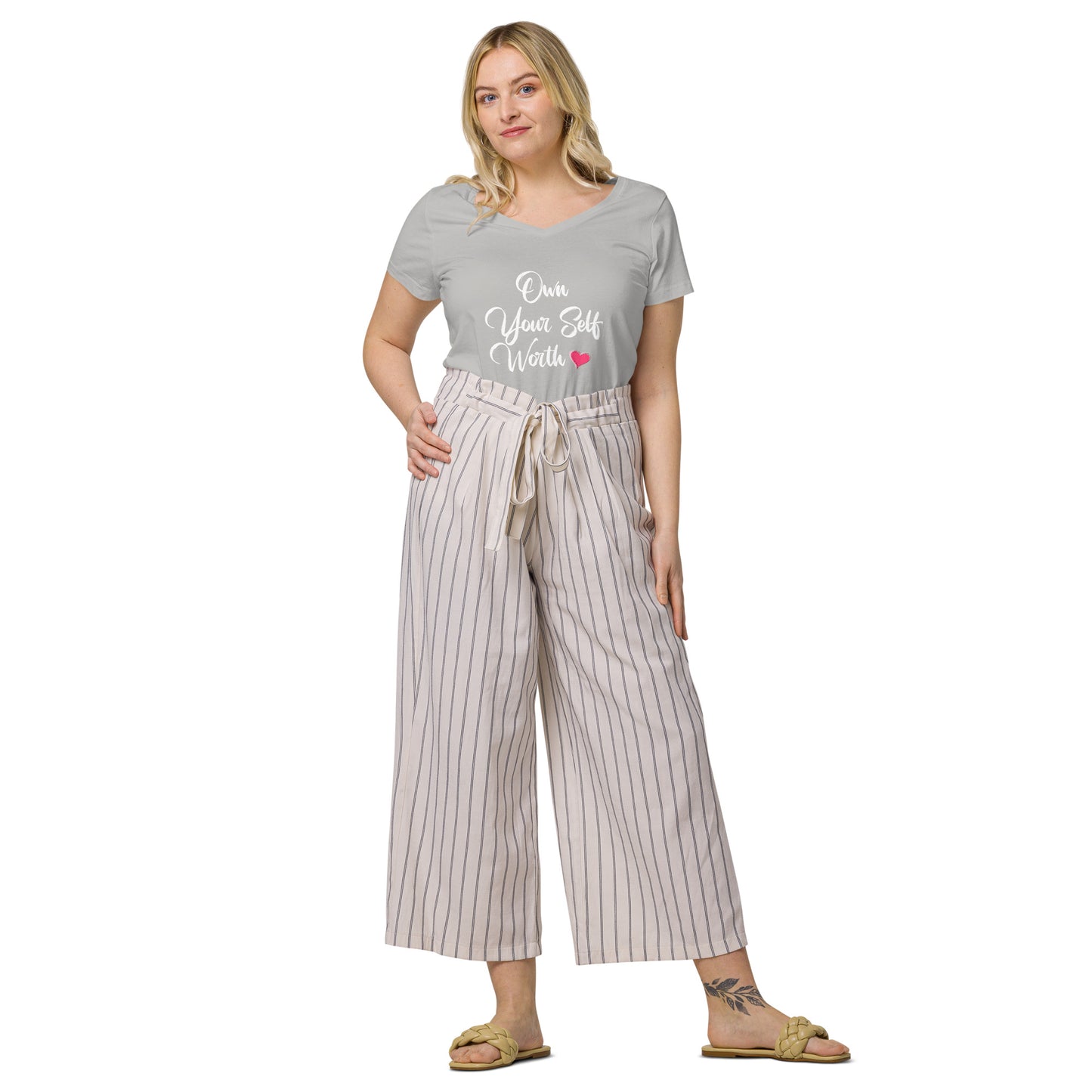 Own your self worth v-neck t-shirt