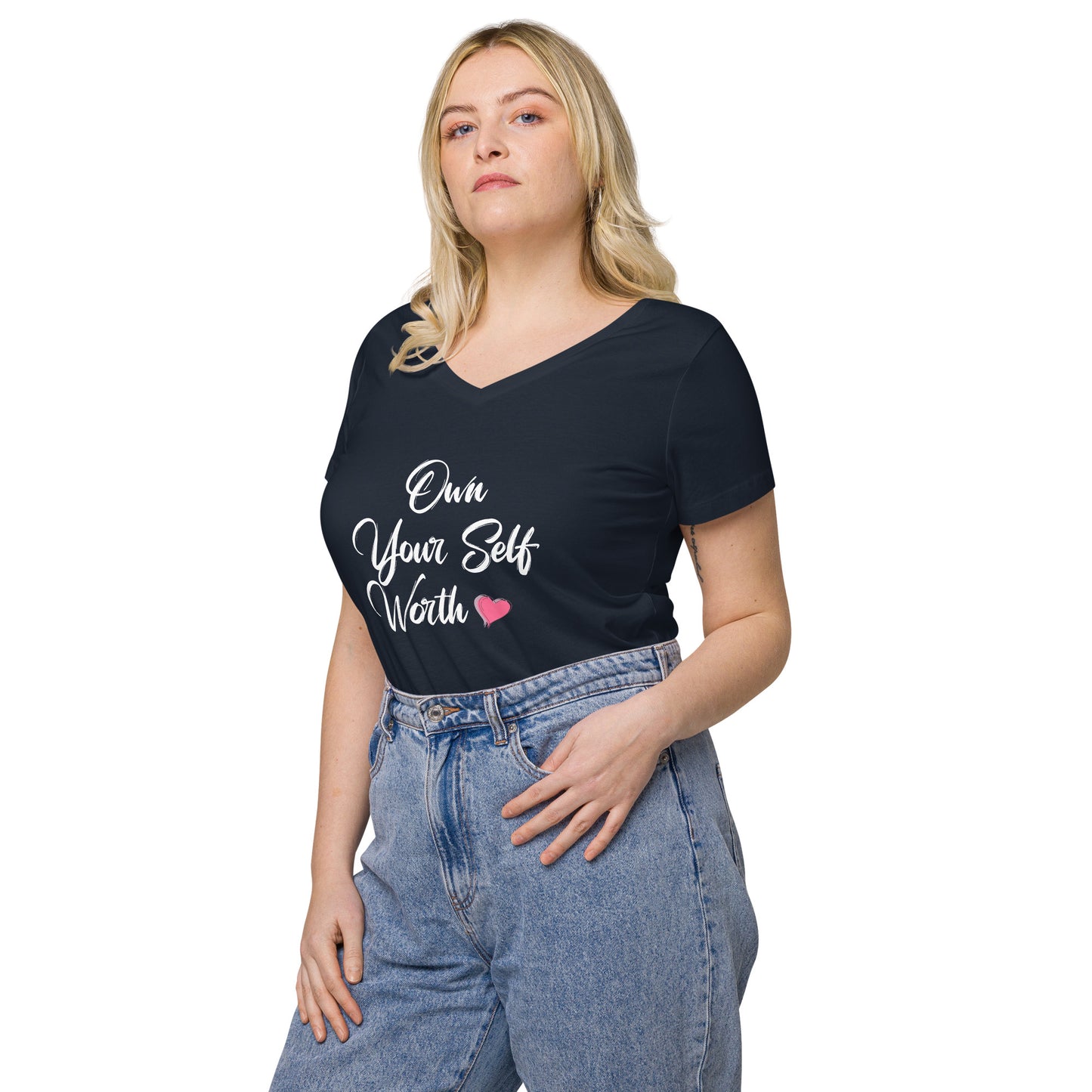 Own your self worth v-neck t-shirt