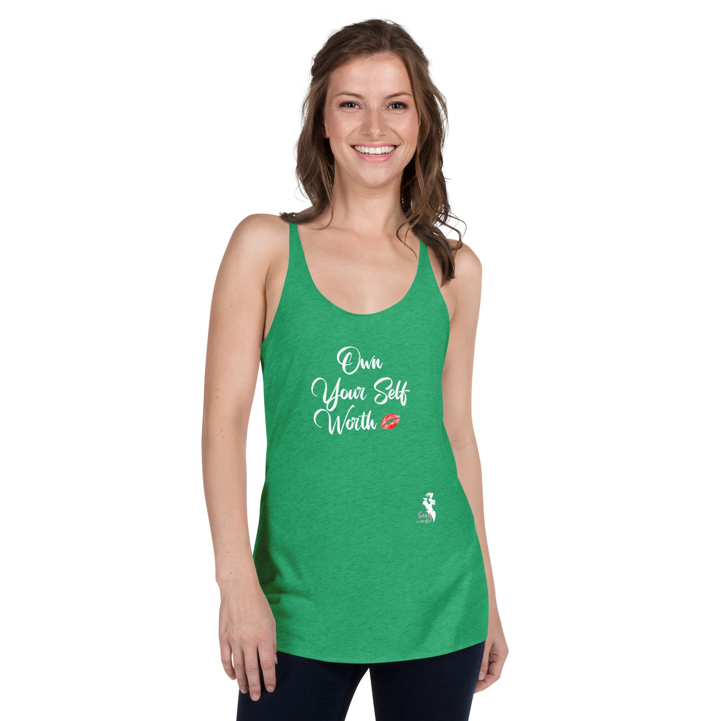 Women's Racerback Tank - Own your self worth - Colors