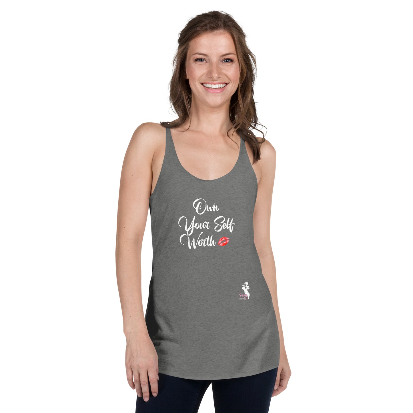 Women's Racerback Tank - Own your self worth - Colors