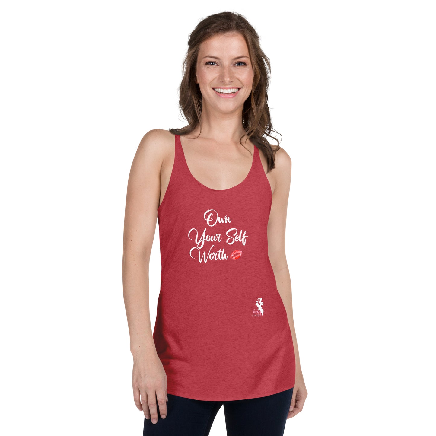 Women's Racerback Tank - Own your self worth - Colors