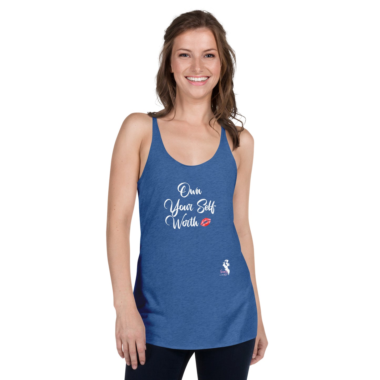 Women's Racerback Tank - Own your self worth - Colors