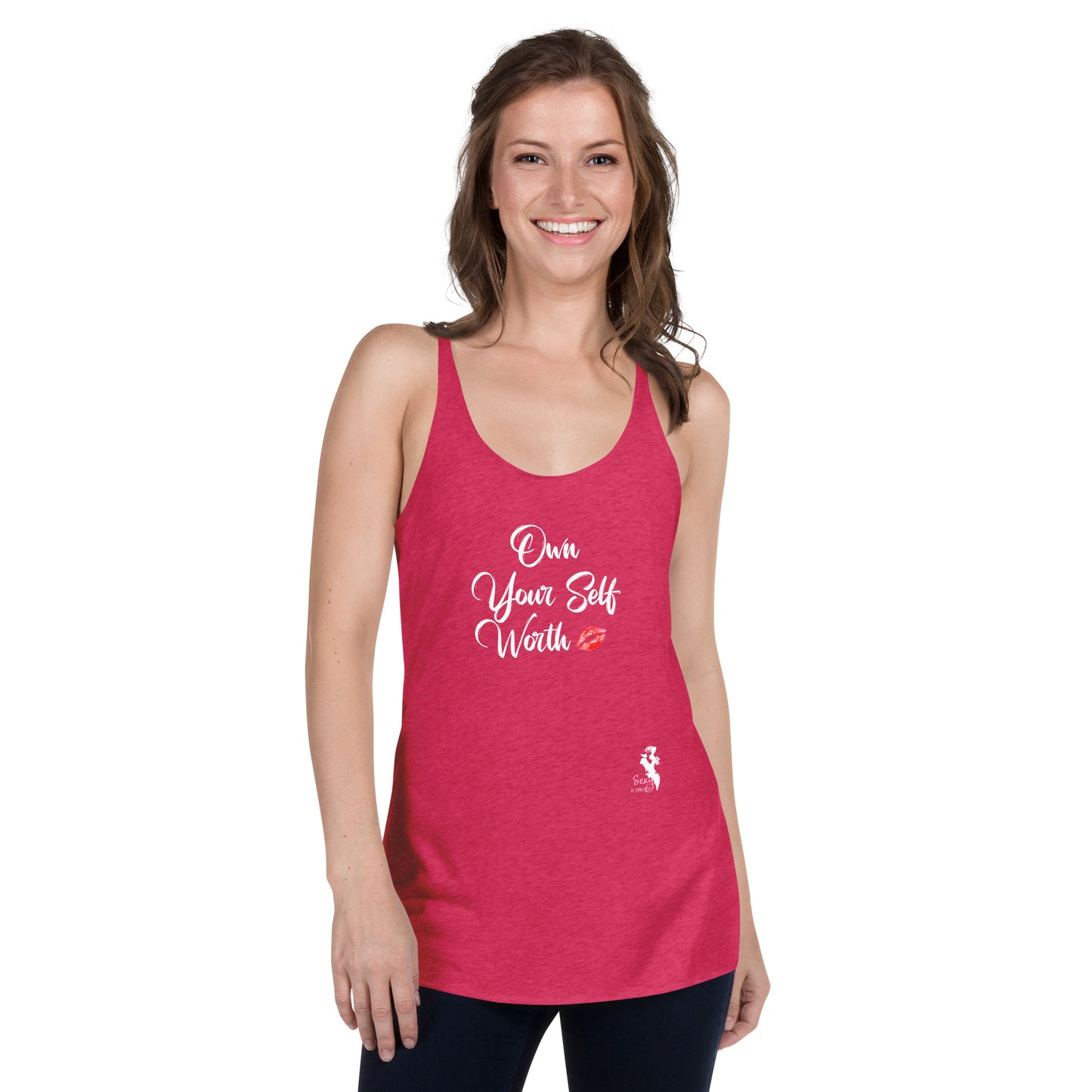 Women's Racerback Tank - Own your self worth - Colors