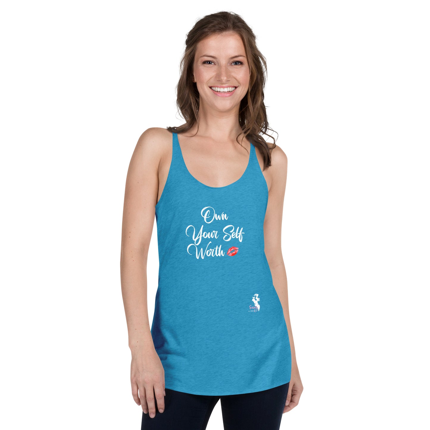 Women's Racerback Tank - Own your self worth - Colors
