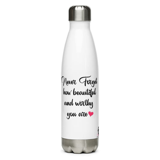 Stainless Steel Water Bottle - Never forget!