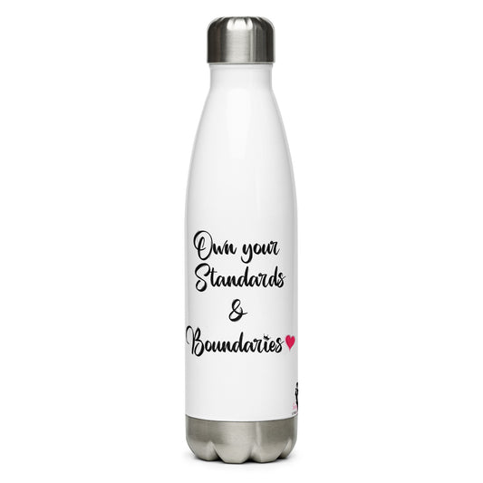 Stainless Steel Water Bottle - Own your standards and boundaries