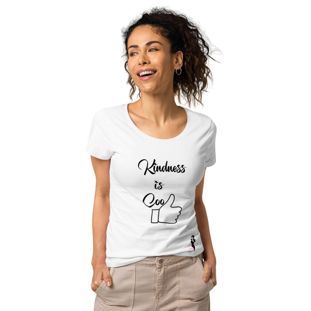 Kindness is Cool organic white t-shirt