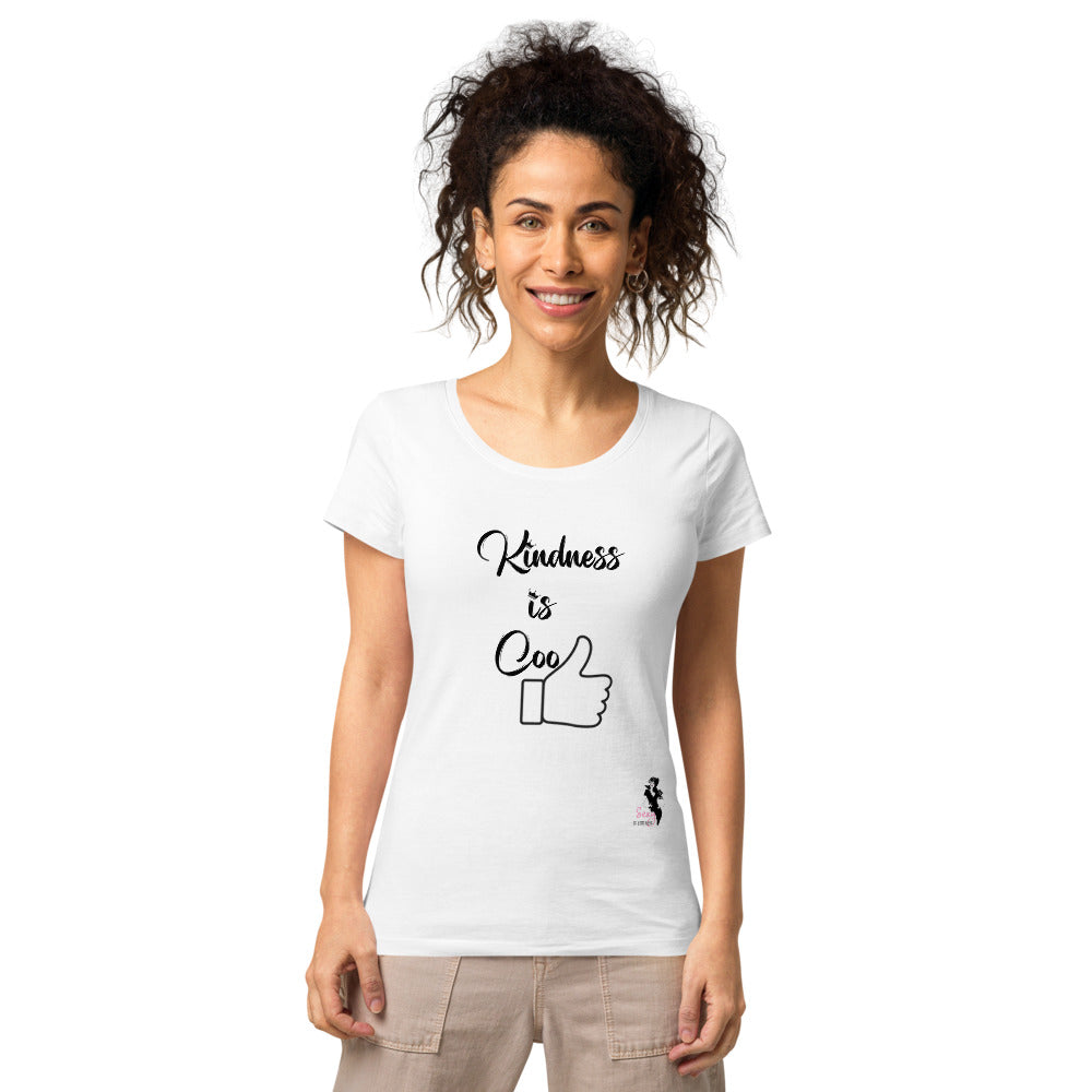 Kindness is Cool organic white t-shirt