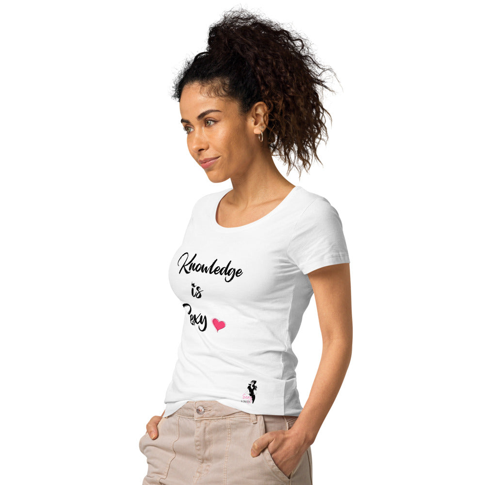 Knowledge is sexy organic white t-shirt