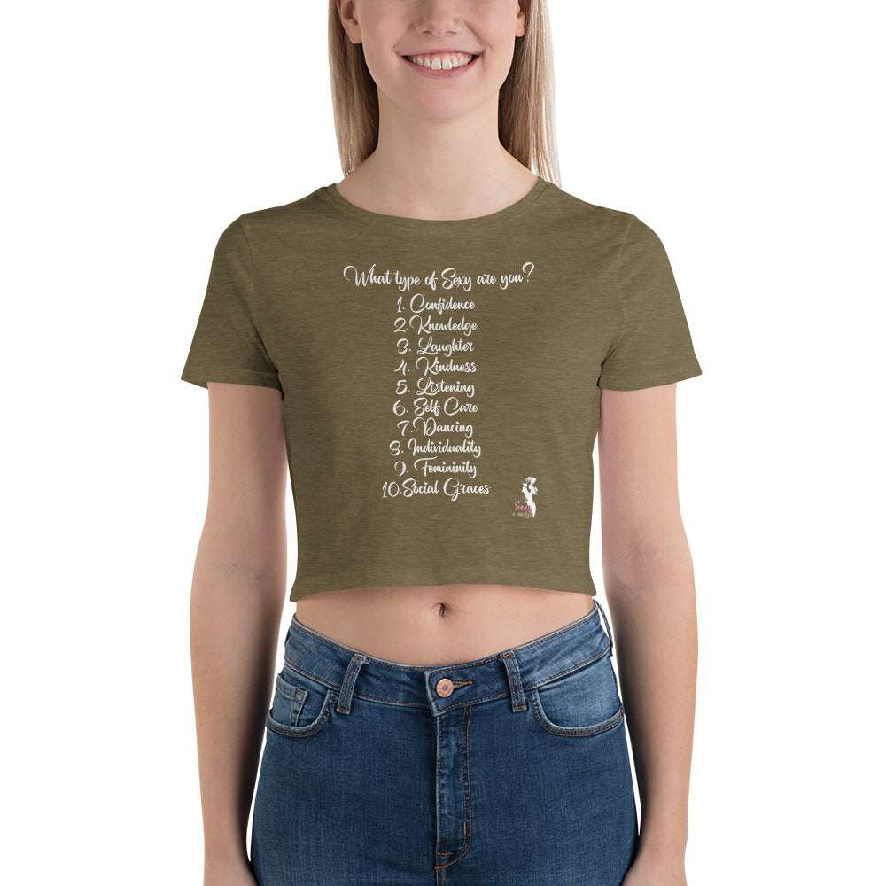 Women’s Crop Tee - What type of sexy are you? - Colors