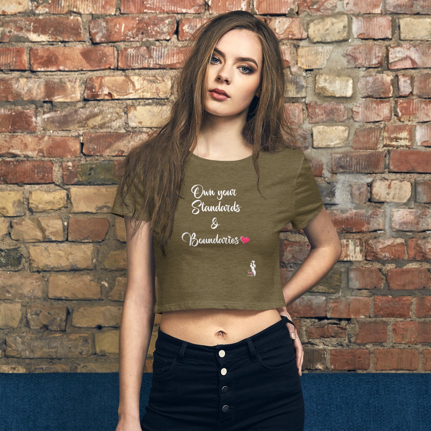 Women’s Crop Tee - Own your standards and boundaries - Colors