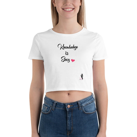 Women’s Crop Tee - Knowledge is Sexy
