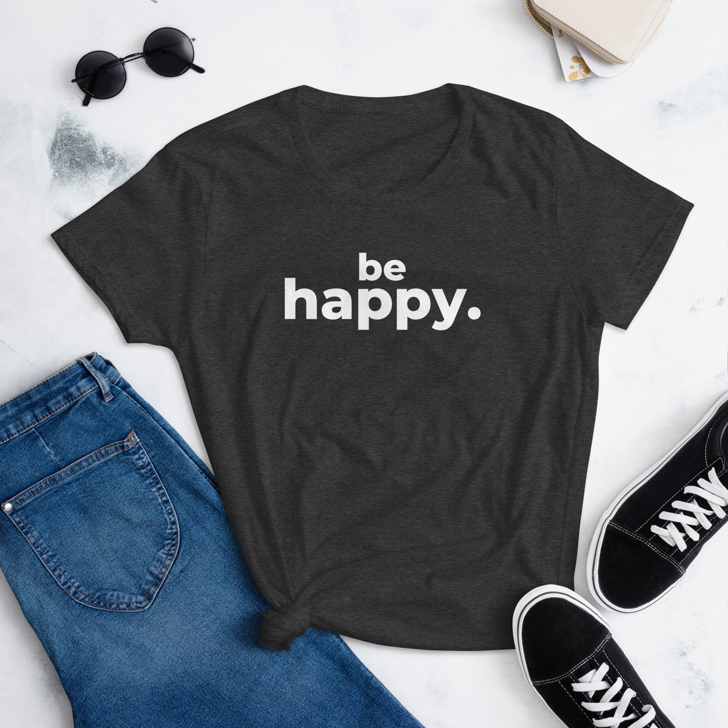 Be Happy - Women's short sleeve t-shirt