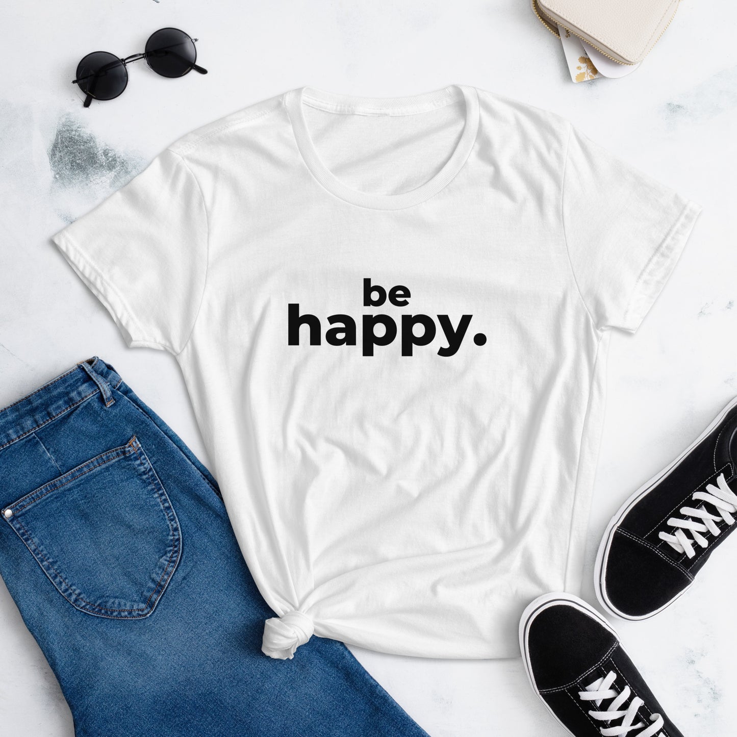 BE HAPPY - Women's short sleeve t-shirt