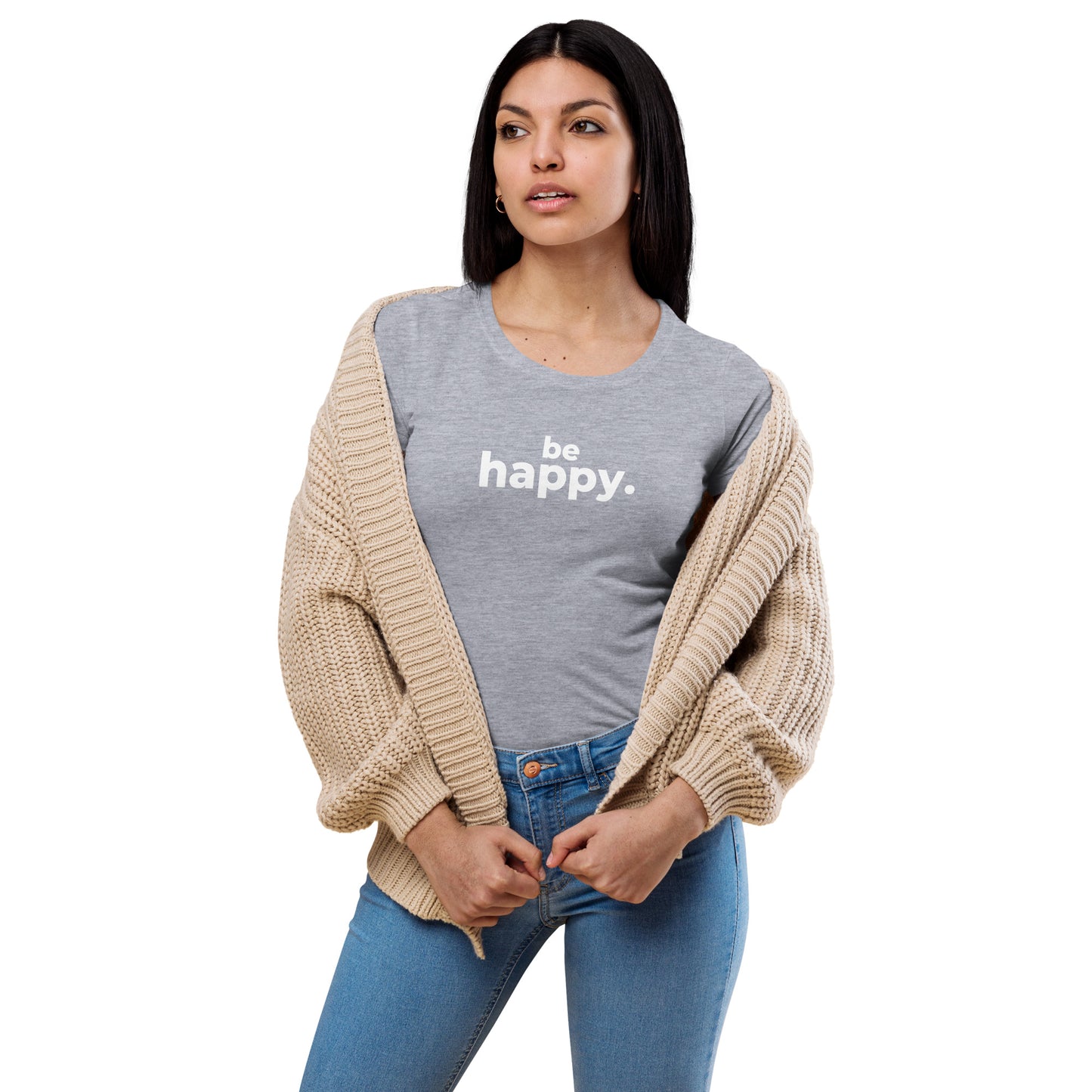 Be Happy - Women’s fitted t-shirt