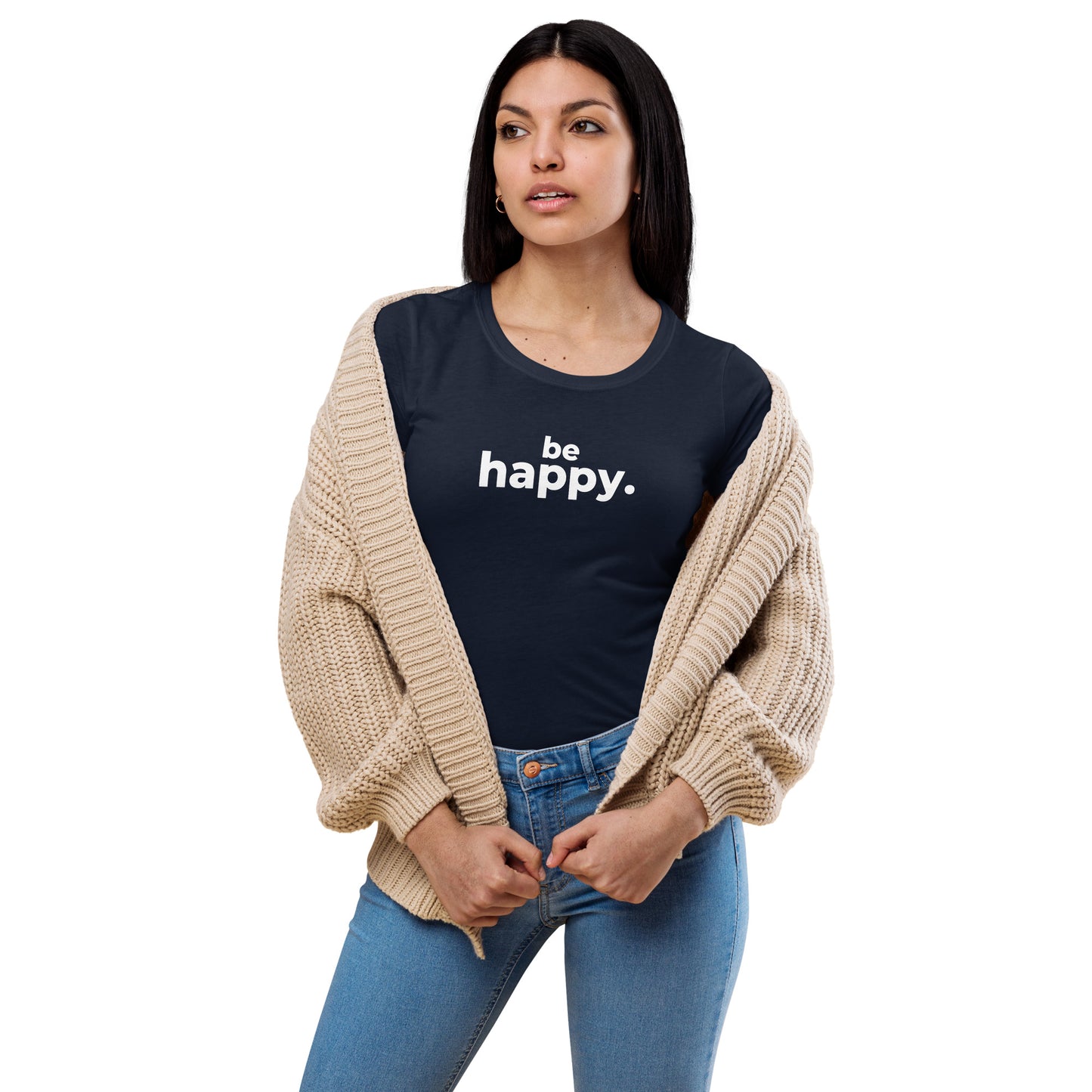 Be Happy - Women’s fitted t-shirt