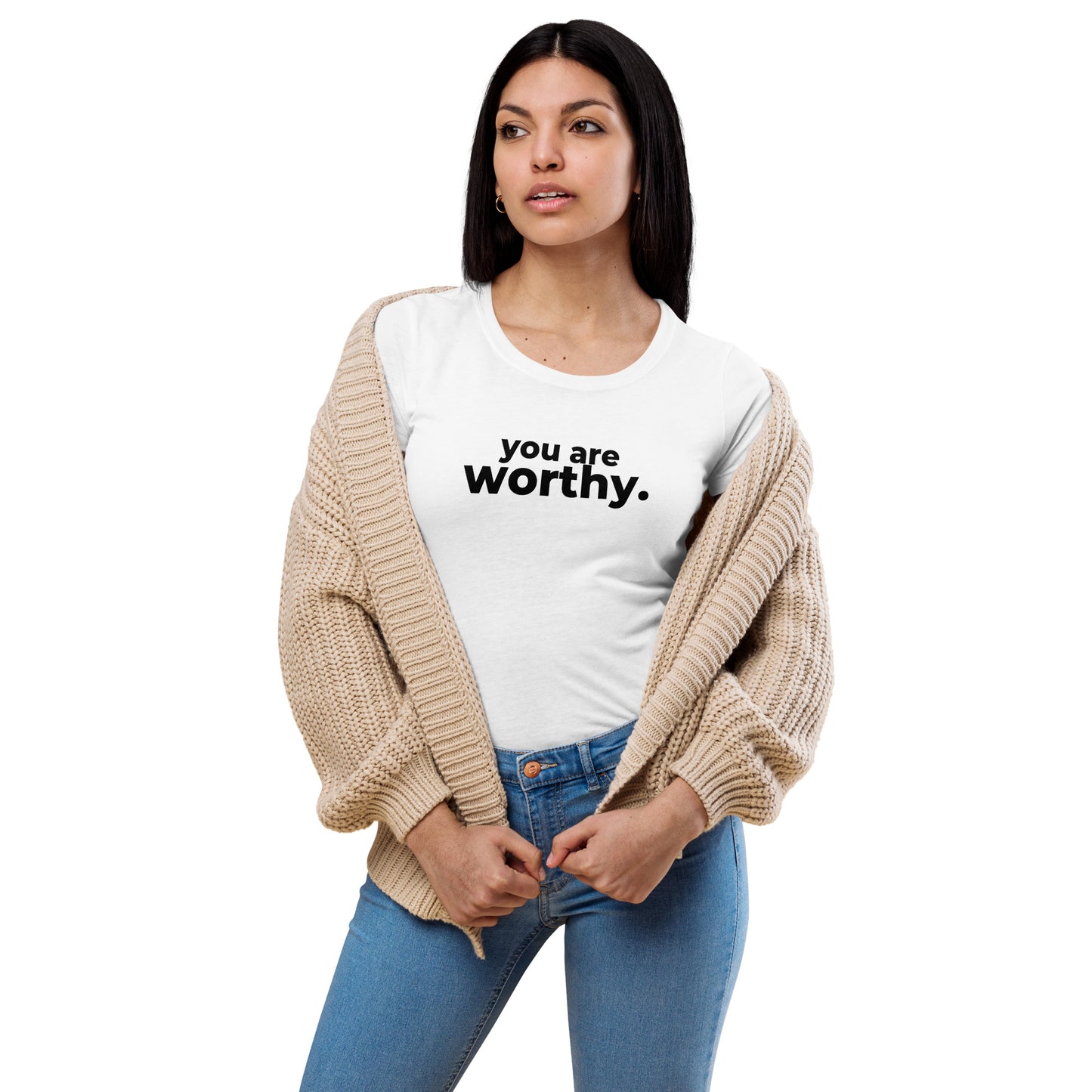 YOU ARE WORTHY - Women’s fitted t-shirt