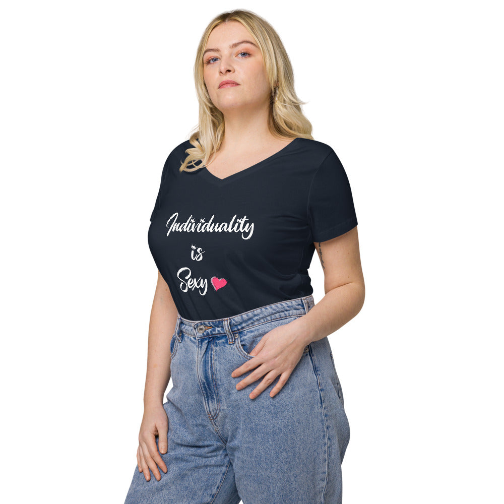 Individuality is Sexy v-neck t-shirt