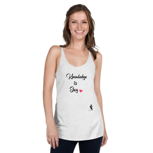 Women's Racerback Tank - Knowledge is Sexy