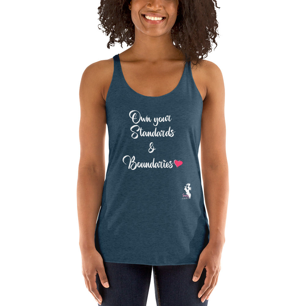 Women's Racerback Tank - Own your Standards and Boundaries - Colors