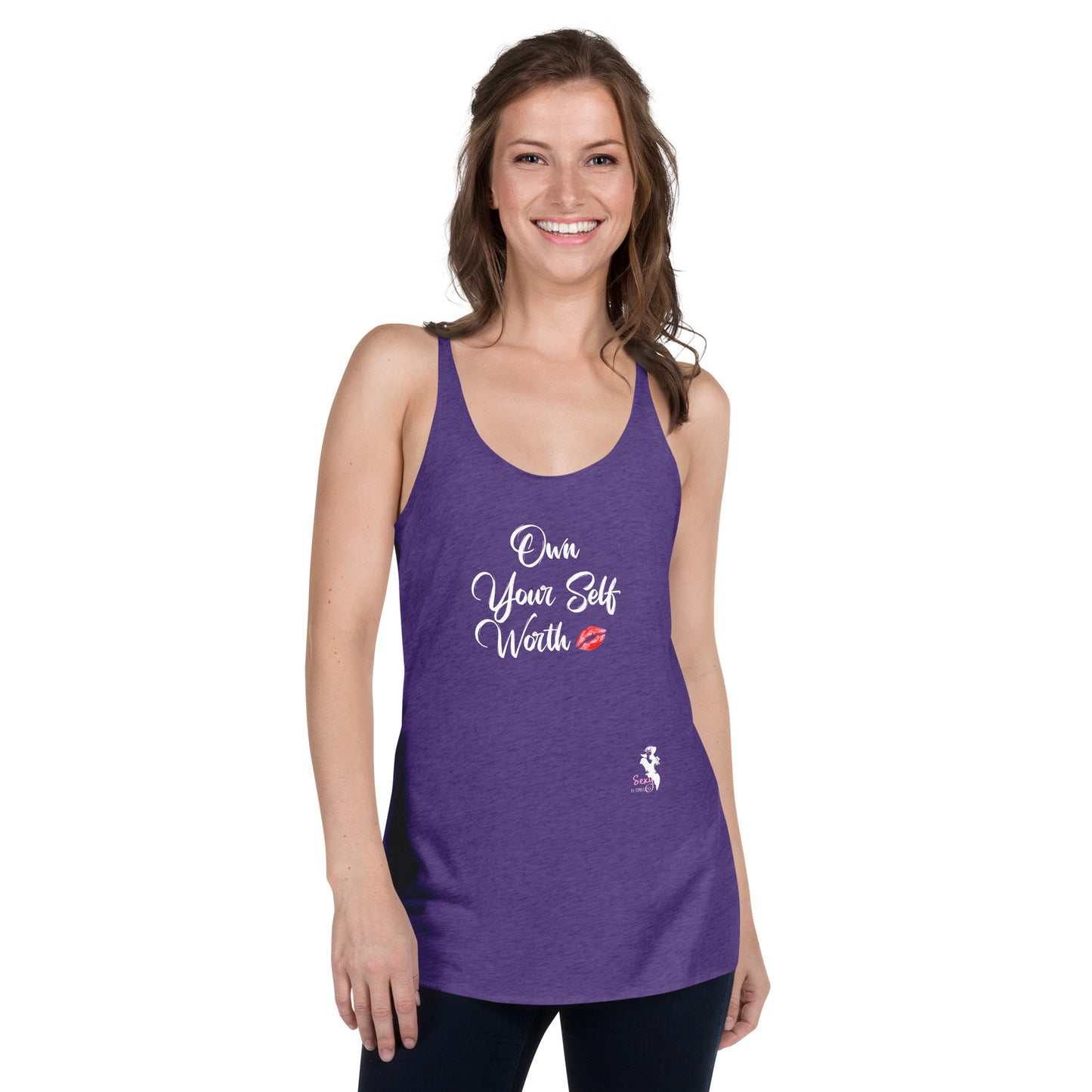 Women's Racerback Tank - Own your self worth - Colors