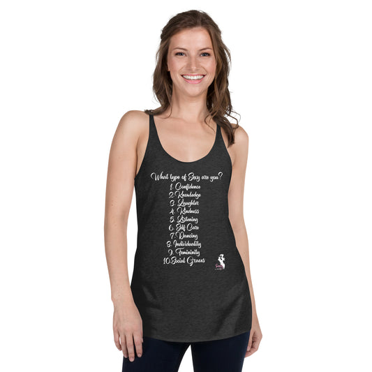 Women's Racerback Tank - What type of sexy are you? - Colors