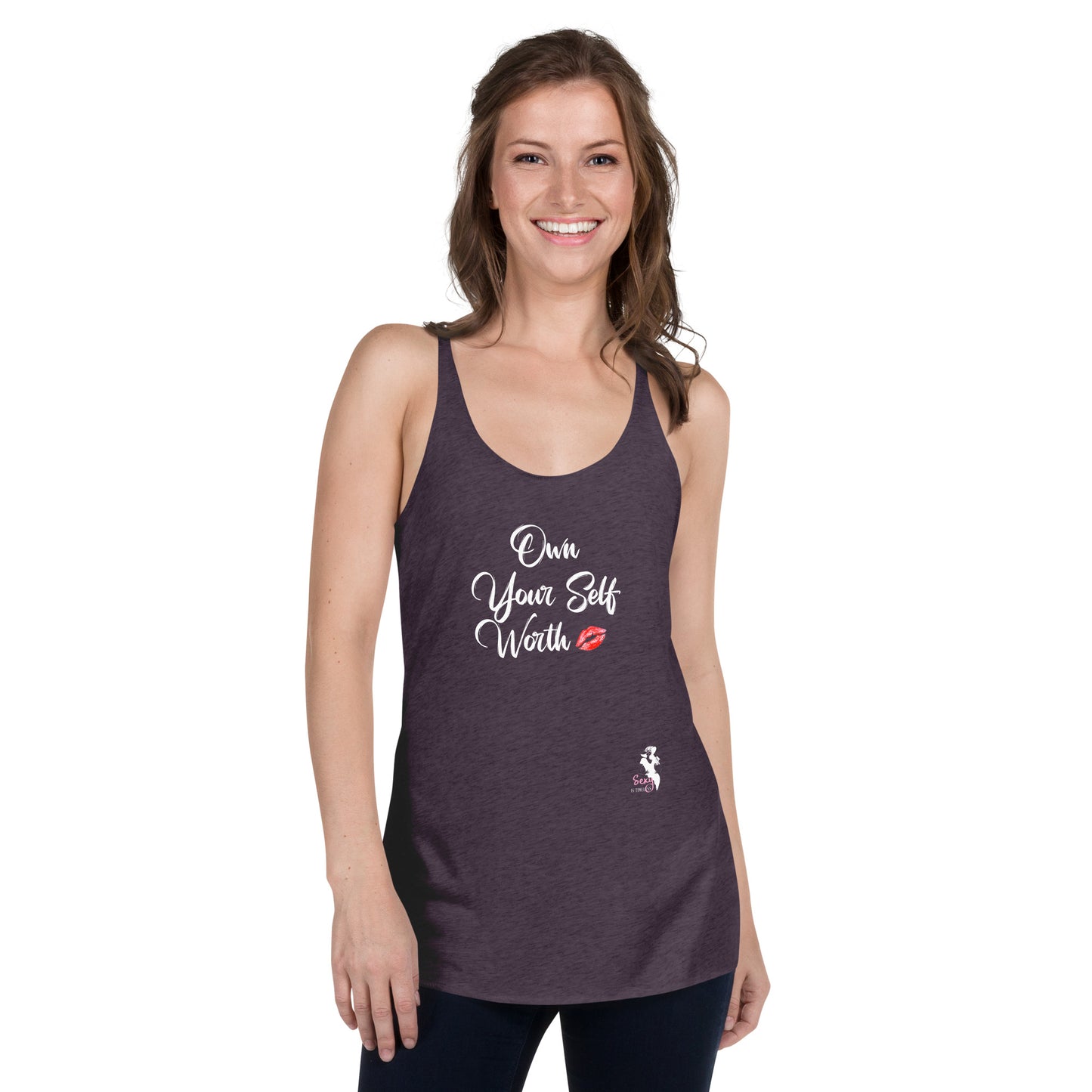 Women's Racerback Tank - Own your self worth - Colors